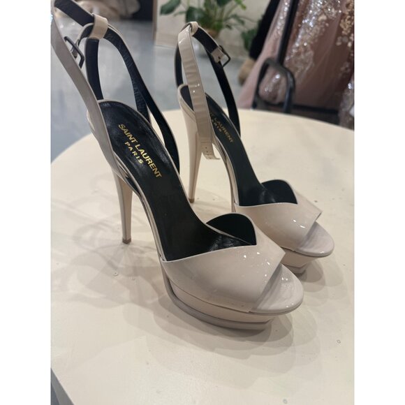 Authentic Saint Laurent Patent Leather Slingback Sandals - Picture 3 of 8